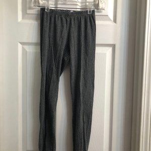Black and Grey Striped Leggings